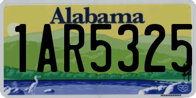 AL license plate 1AR5325