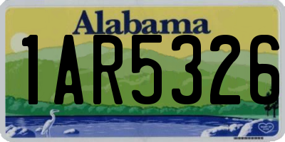 AL license plate 1AR5326