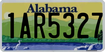 AL license plate 1AR5327