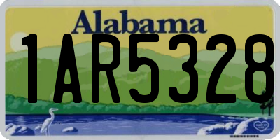 AL license plate 1AR5328