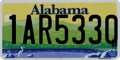 AL license plate 1AR5330