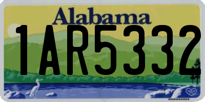 AL license plate 1AR5332