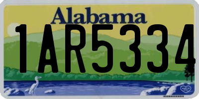 AL license plate 1AR5334