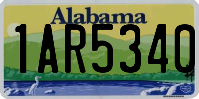 AL license plate 1AR5340