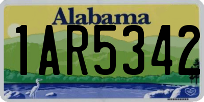 AL license plate 1AR5342