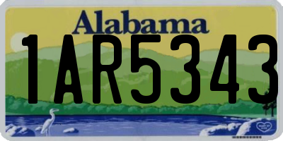 AL license plate 1AR5343