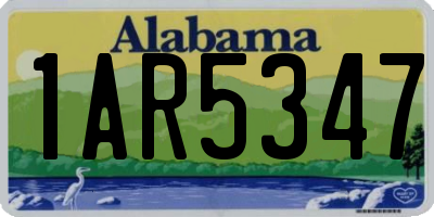 AL license plate 1AR5347