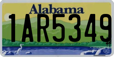 AL license plate 1AR5349