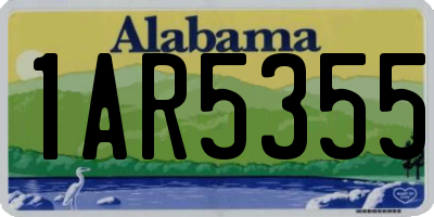 AL license plate 1AR5355