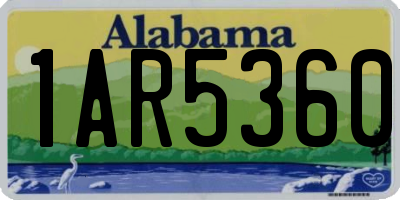 AL license plate 1AR5360