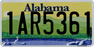 AL license plate 1AR5361