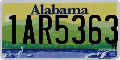 AL license plate 1AR5363