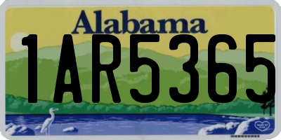 AL license plate 1AR5365