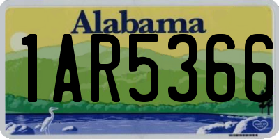 AL license plate 1AR5366