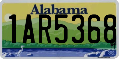 AL license plate 1AR5368