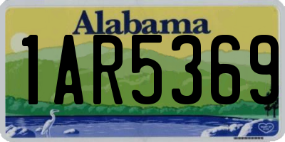 AL license plate 1AR5369