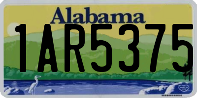 AL license plate 1AR5375