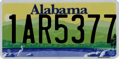 AL license plate 1AR5377