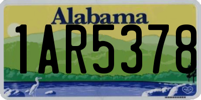 AL license plate 1AR5378