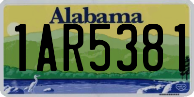 AL license plate 1AR5381