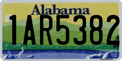 AL license plate 1AR5382