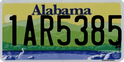 AL license plate 1AR5385