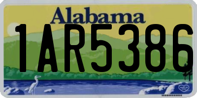 AL license plate 1AR5386