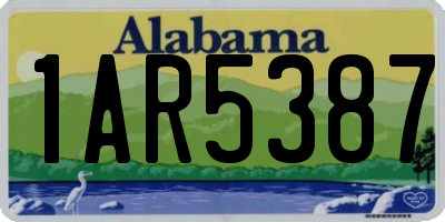 AL license plate 1AR5387