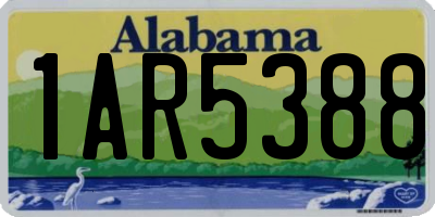 AL license plate 1AR5388