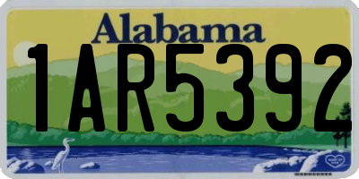 AL license plate 1AR5392