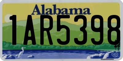 AL license plate 1AR5398