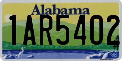 AL license plate 1AR5402