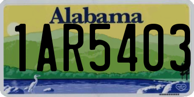 AL license plate 1AR5403