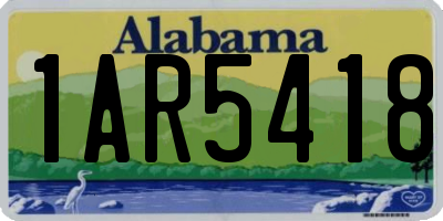 AL license plate 1AR5418