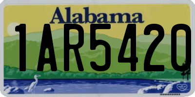 AL license plate 1AR5420