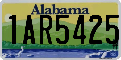 AL license plate 1AR5425