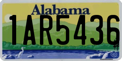 AL license plate 1AR5436