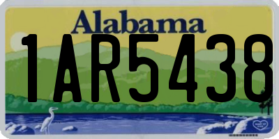 AL license plate 1AR5438