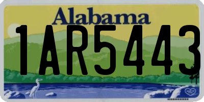 AL license plate 1AR5443