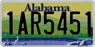 AL license plate 1AR5451