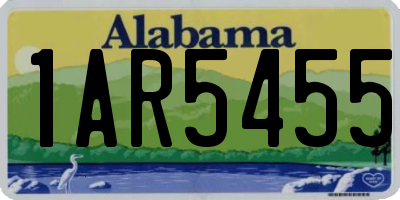 AL license plate 1AR5455