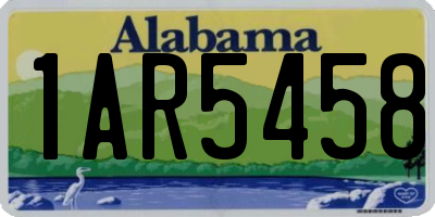 AL license plate 1AR5458