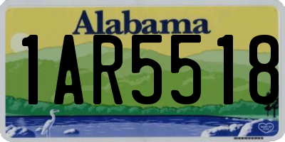AL license plate 1AR5518