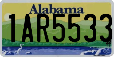AL license plate 1AR5533