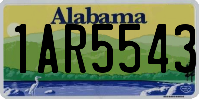 AL license plate 1AR5543