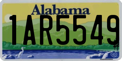 AL license plate 1AR5549
