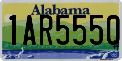 AL license plate 1AR5550