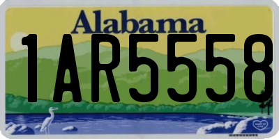 AL license plate 1AR5558