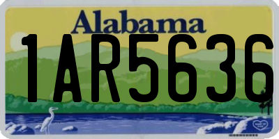 AL license plate 1AR5636