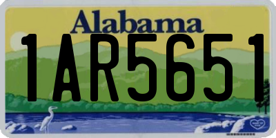 AL license plate 1AR5651